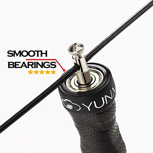 YUNMAI Corda de pular para adultos - Jump Rope Fitness, Boxe, 2 cabos (para velocidade + resistência