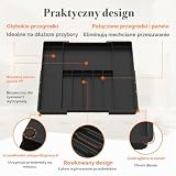Lifewit Organizer na sztućce do szuflady, wysuwany pojemnik na sztućce do przechowywania w kuchni, taca na noże, łyżki i widelce, szerokość 30,5-52 cm, z 5-8 przegródkami, czarny