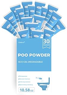 Godora 30 Packs ECO-Friendly Poo Powder, Portable & Fast-Absorbing Camping Toilet Chemicals, Rapidly Biodegradable Eco Gel for Portable Toilet, for Outdoor Portable Bedpans & Emergencies