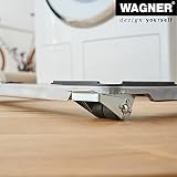 WAGNER Transportroller Transporthilfe I Industriestahl 46-66 x 5 cm, Tragkraft 220 kg I größenverstellbare ausziehbare Ladefläche I Umzug von Waschmaschine, Trockner, Herd I Möbelroller mit Bremsen