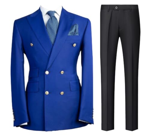 Veste et pantalon de costume 2 pièces à double boutonnage Kromoc pour hommes