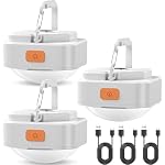 3 Pack LED Rechargeable Camping Lights Tent Lantern Mini Emergency