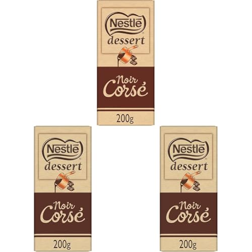 Nestlé Dessert - Chocolat Corsé à Pâtisser - Tablette de 200g (Lot de 3)