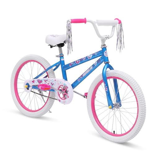 With Streamers | Coaster Brake | Free Balance To Pedal | Easy Learning | Multiple Colors For 3-12 Years Old Kids(blue)