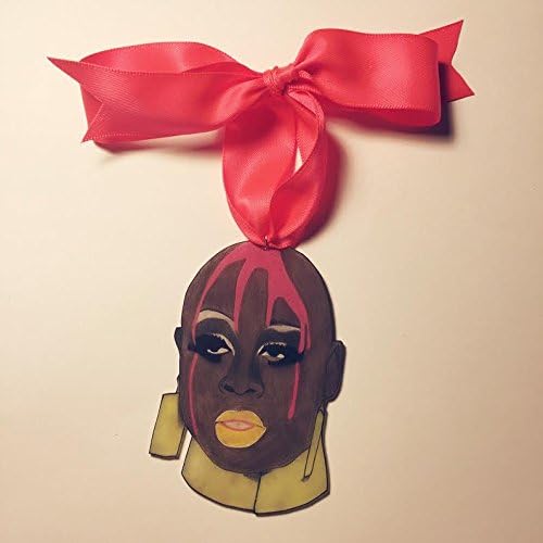 Bob The Drag Queen - Rupaul's Drag Race - Hand Drawn Shrink Plastic Christmas Ornament by Silla Dilla Grape