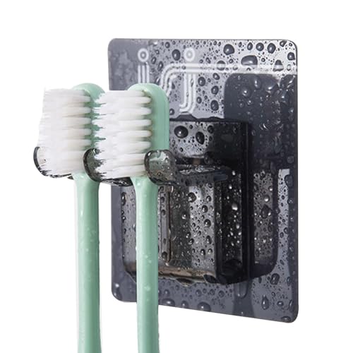 Xijobido Porte-Brosse à Dents adhésif - Support de brossage des Dents Mural - Porte-Brosse à Dents adhésif, Porte-Brosse à Dents Suspendu pour Salle de Bain, Peut contenir 2 brosses à Dents