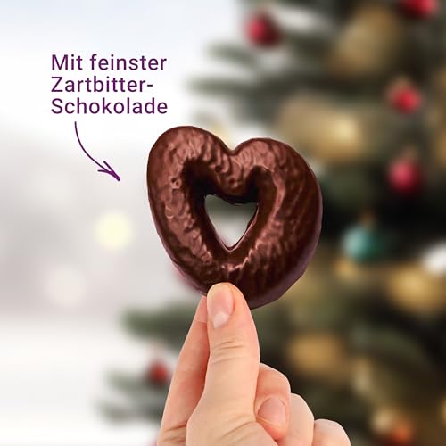 Coppenrath Glutenfreie Lebkuchen 165 g – Mit 25% Zartbitterschokolade überzogen – Weihnachtliche Gebäckspezialität für Zöliakie-Betroffene & glutenfreie Ernährung