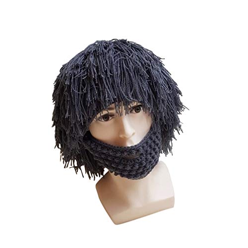 STOBOK Malha Chapéus Barbudos Feitos à Mão Barba Bigode Peruca Chapéu Gorro para Crianças Homens Mul