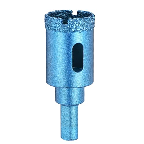PATIKIL 1" Diamond Hole Saw 25mm 3-Flat Shank Blue