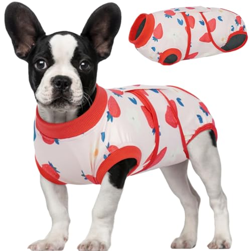 Image of Kuoser Recovery Suit for Dogs After Surgery, Dog Surgical Recovery Suit Female Male Spay Neuter, Anti-Licking Dog Onesie for Abdominal Wounds Skin Disease, Pet Surgery Bodysuit Cone Alternative, XS