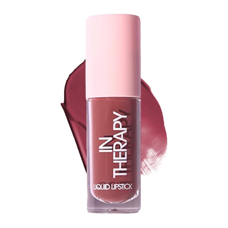 Image of Flossy Cosmetics Dusty Nude Pink Liquid Lipstick - Brainwash | Creamy, Lightweight, Non-Drying | Enriched with Hyaluronic Acid, & Jojoba Oil | Bold, Long-Lasting | Non-Sticky Formula | Smudge & Transfer-Proof | (4ml)
