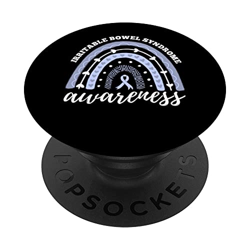 Rainbow IBS Irritable Bowel Syndrome Awareness PopSockets Swappable PopGrip