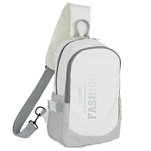 Storite Stylish Crossbody Sling Bag for Men & Women - Compact Shoulder Bag with Adjustable Strap for Travel Office and Daily Use(White/Grey - 31 x 19 x 12 Cm) 1 41tkZRVNVVL. SL500 . SS300