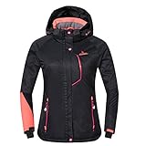 PHIBEE Womens Waterproof Outdoor Snowboard Breathable Ski Jacket Black M