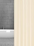 KS Handel 24 Textil DUSCHVORHANG Uni Champagner Ecru 240x200 cm 240 BREIT X 200 cm HOCH! Shower Curtain Champagner Ecru