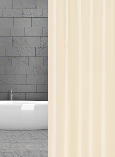KS Handel 24 Textil DUSCHVORHANG Uni Champagner Ecru 240x200 cm 240 BREIT X 200 cm HOCH! Shower Curtain Champagner Ecru