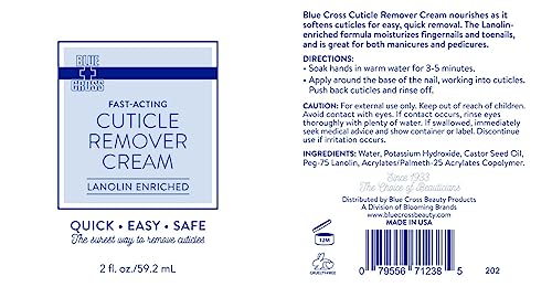 Blue Cross 202 Professional Nail Care, Hydrating, Moisturizing, Strengthening Cuticle Remover + Softener Cream thumb #6