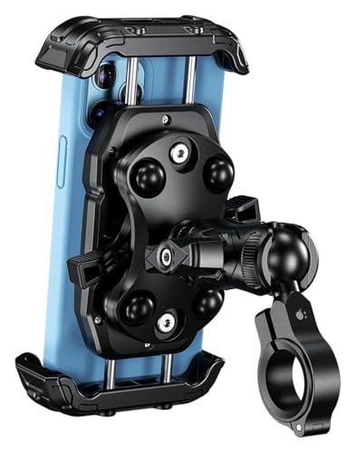 EIDASH Scheda Staffa GPS di Navigazione Supporto per Telefono per Moto con Smorzatore di Vibrazioni E Staffa di Navigazione per Telefono Cellulare con Blocco Sicuro Ad Alta velocità