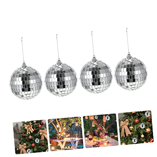 Vaguelly 8 peças de bola de espelho de festa, discoteca, pendurada, boate, bola refletiva, para pend