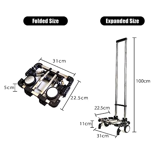 Cnqlis Folding Hand Truck,Portable Carrying Cart, Compact, Mini Lightweight For Travel/Auto/Moving/Office Use,12In.hx9In.w Fits Most Backpacks- 55Lbs Lightweight Hand Truck #TOP1