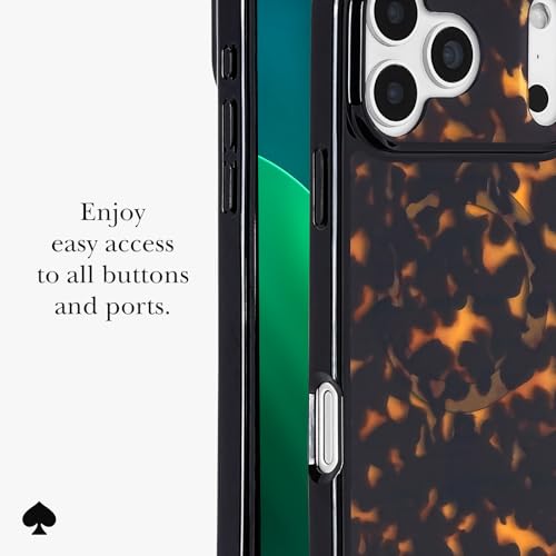 Image of kate spade new york iPhone 17 Pro Max Case - Compatible with MagSafe - Designer Phone Case - Tortoise