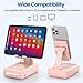 JTEMAN Cell Phone Stand with Bluetooth Speaker,Birthday Gifts for Women and Men,Kitchen Gadgets for Men,Compatible for iPhone/Samsung/Mini iPad - Pink