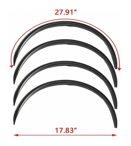 Tira acampanada de 73cm estilo fibra de carbono para lucir un arco de rueda deportivo en ciudad 3