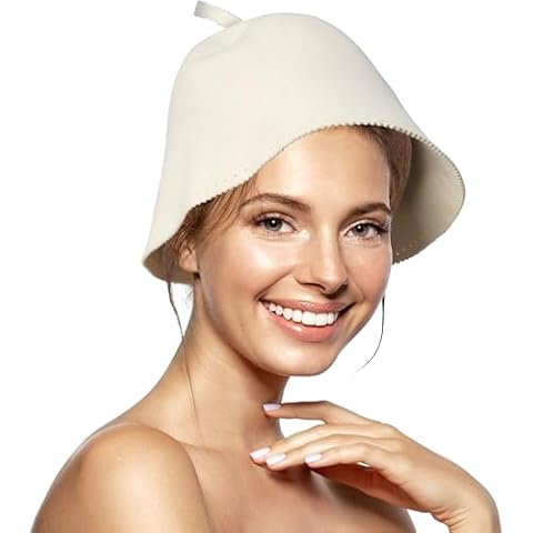LUMERAM Premium Ultra Soft Sauna Hat for Women and Men — 100% Merino Wool — Ultra Soft, Breathable, Itch-Free and Odor Resistant Sauna Cap — Ideal Sauna Hat for Men or Banya Hat Cover