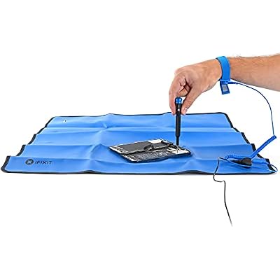 iFixit Portable Anti-Static Mat - ESD Pad, Wrist Strap, Grounding Cord for Electronics Repair