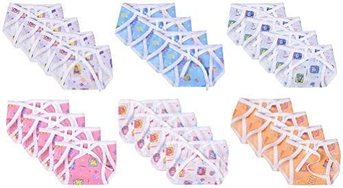 Teddyify Baby's Cotton Cloth Diapers/Langot Washable and Reusable Nappies (Multicolor, 0-6 Months) Pack of 12 (Cotton, U Shape, Printed) (Cotton, Printed, U Shape)-image-41