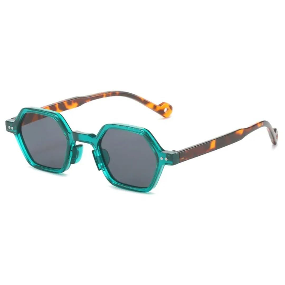 Retro Sunglasses Vintage Shades Clear Ocean Lens Rivets Sun Glasses Trendy Uv400 Glasses