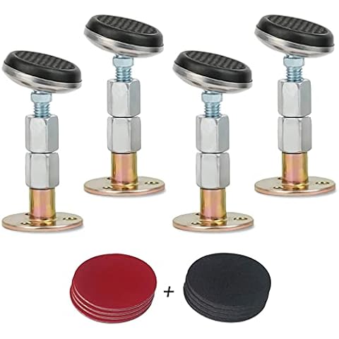 Wailicop 4 pcs Headboard Stoppers Adjustable, Bed Frame Anti-Shake Tool for Beds Headboard, Easy Install(L about(65-92mm)) Cover
