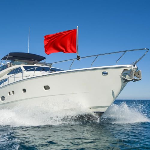 Mástil de bandera para barco con máxima resistencia a la corrosión marina pack de 2 8