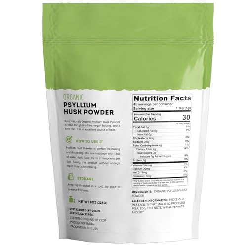 Kate Naturals Organic Psyllium Husk Powder