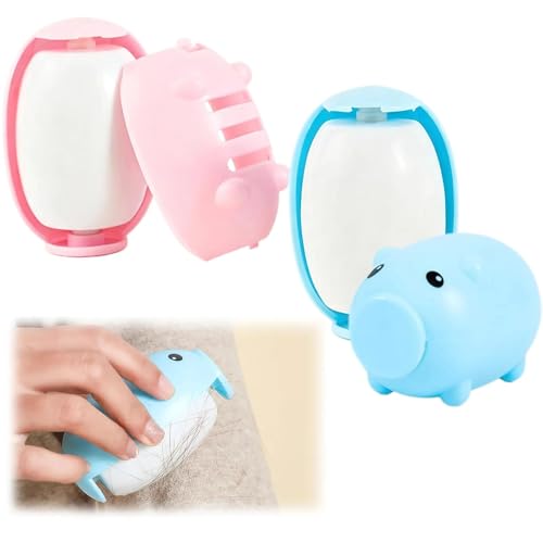 Senteen Lot de 2 brosses à peluches portables réutilisables et lavables pour vêtements Furcobra par autocollant lavable et portable