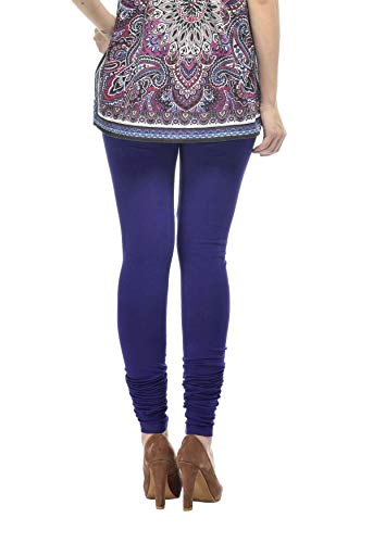 Image of Frenchtrendz Women's Cotton Spandex Stretchable Mid Rise Slim Fit Churidar Leggings Pull On