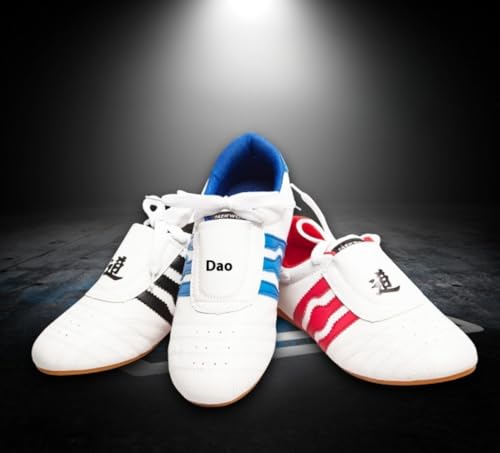 Professional Taekwondo Karate Shoes Men Kick Boxing Cross Training Deadlift Powerlifting Gym Tennis & Racquet Sport Shoes Low Top Lace-up Lightweight Breathable Leather Comfort Sneakers Non-Slip Sole3