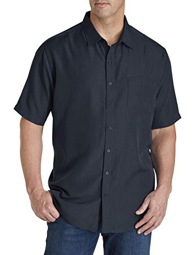 Harbor Bay by DXL Men's Big and Tall Microfiber Comfort Grid Sport Shirt