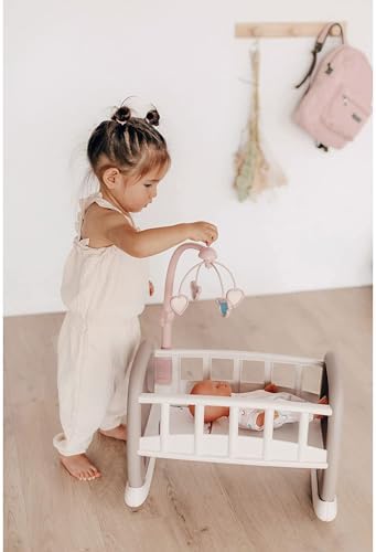 Smoby, 220372, Baby Nurse Sallanan Bebek Karyolası/Beşiği, Dönenceli, Baby Nurse Rocking Baby Cot/Cradle - Görsel 4