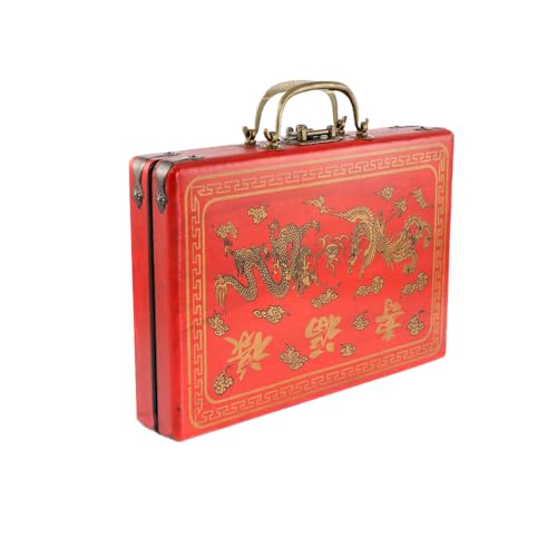 Sarini Mini-Majong-Set aus China, Mah-Jongg-Spiel mit Solider Struktur und leicht lesbarem Design, komplette Majong-Spielsets für das Familienspiel auf Reisen und bei Partys