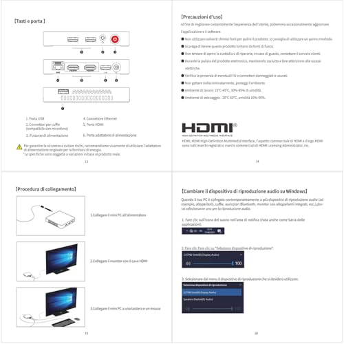 Beelink BT3PRO II Mini PC, Mini Ordenador de Sobremesa Mini Computadora con Windows 10, Procesador Intel Atom X5-Z8350, 4GB+64GB, 2.4G/5G Dual WiFi, BT 4.0, 4K@30Hz, 1000 Mbps LAN