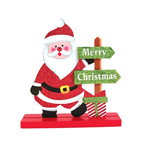 Toyvian Enfeite de Natal, Papai Noel, alce, boneco de neve, poste de guia, decoração de mesa de Nata