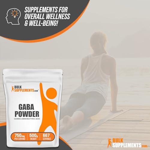 BULKSUPPLEMENTS.COM Gamma Aminobutyric Acid Powder - GABA Supplement, GABA 750mg, GABA Powder - Focus & Stress Supplements, Gluten Free, 750mg per Serving, 500g (1.1 lbs) - Thumbnail 5