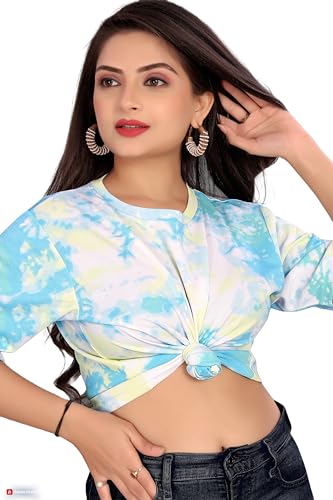 Image of Regolith Designer Sarees Women's Spandex Solid Half Sleeve Regular Fit T-Shirt