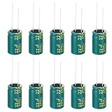 PATIKIL 450V 22uF Electrolytic Capacitors, 10Pcs 13x20mm Aluminum High Frequency Electrolytic Capacitors for TV, LCD Monitor, Refrigerator, Circuit Boards, Green