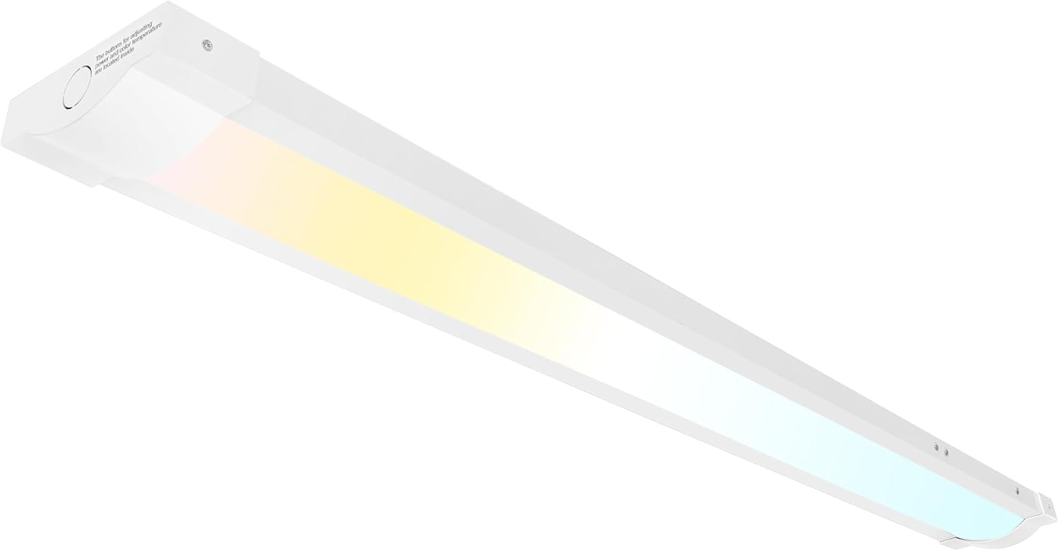 4FT LED Wraparound Light Fixture with 3 Wattages 24-40W /3 CCT 3000-5000K