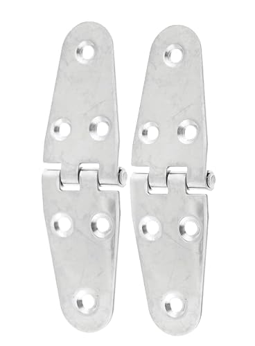 SFJSFIMQ 2/4PCS Stainless Steel 316 Marine Hardware Casting Hinge Door for Boat Yacht RV- Size144X39mm Button