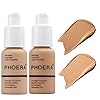 2-Pcs-Liquid-Foundation-30ml-Natural-Moisturizing-Highlighting-Matte-Oil-Control-Concealer-Facial-Blemish-Concealer-Color-Changing-Foundation-for-Women-Girls-104-Buff-Beige-105-Sand BestLand 2Pack PHOERA Foundation Full Coverage Liquid Foundation Cream - Long-lasting Lightweight Concealer - Oil-Free Formula - Natural Shade - Suitable for All Skin Types (104 Buff Beige & 105 Sand)