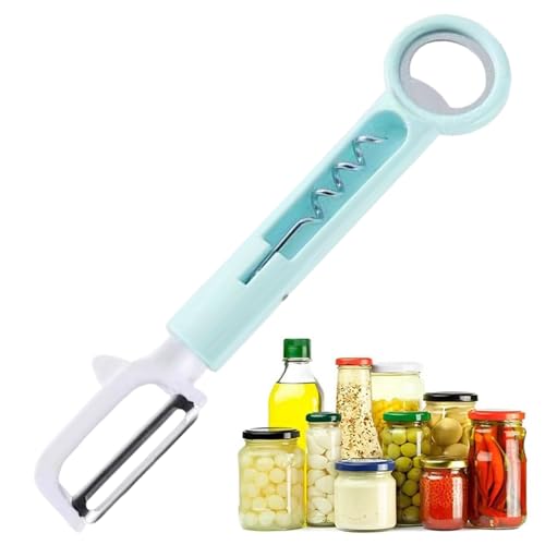 Sacacorchos,Sacacorchos Multiusos con Empuñadura Ergonómica,Pelador De Zanahorias - Para Viaje Camping Barbacoa Picnic Restaurantes Y Para Hombre Mujer Adulto