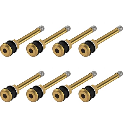 MuHize TR572 Valve Stem - Heavy Duty Brass Commercial 3-3/4 Valve Stems, Truck Valve Stem for Rim Φ.625(Pack of 8)